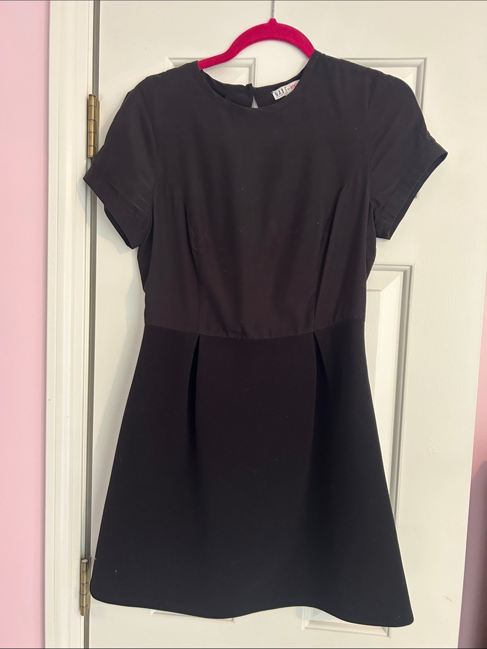 Black Mini Dress with Cutout Back